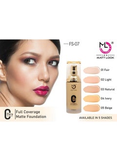 mattlook Zero Pore Oil Control Full Coverage Matte Foundation Beige (45Ml)  - Image 5