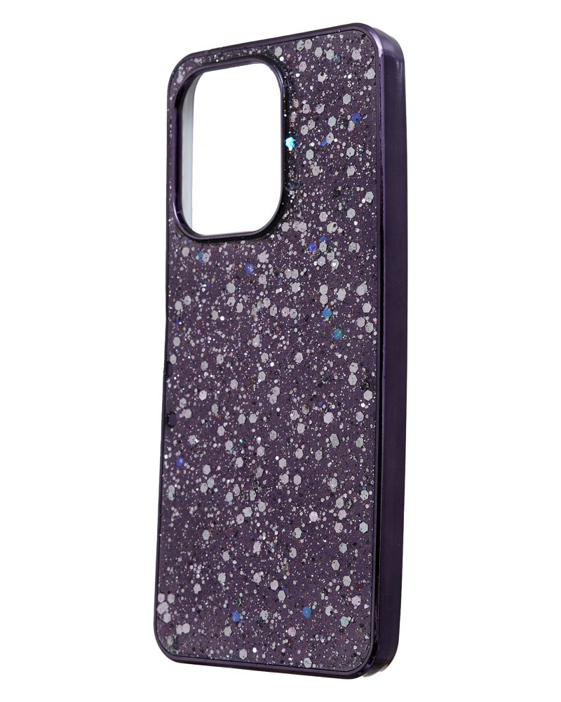 Glitter Plastic Mobile Phone Case With Cute Design for Xiaomi Redmi 13 - Purple - Image 3