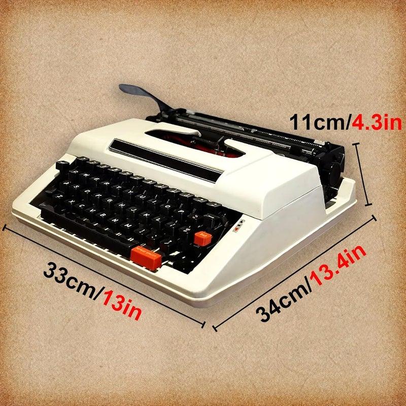 Manual Traditional Typewriter,Retro Style Manual Typewriter,Great for Creative Writing,Note Taking,Letter Writing,Writer's Literary Vintage Collection Gift,Very Portable - Image 2
