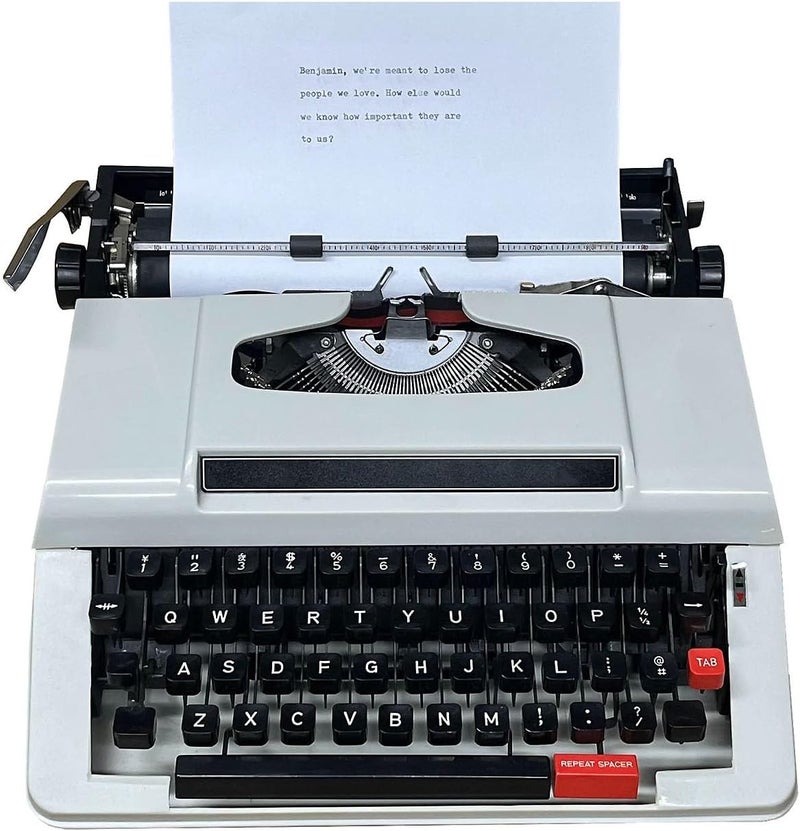 Manual Traditional Typewriter,Retro Style Manual Typewriter,Great for Creative Writing,Note Taking,Letter Writing,Writer's Literary Vintage Collection Gift,Very Portable - Image 1