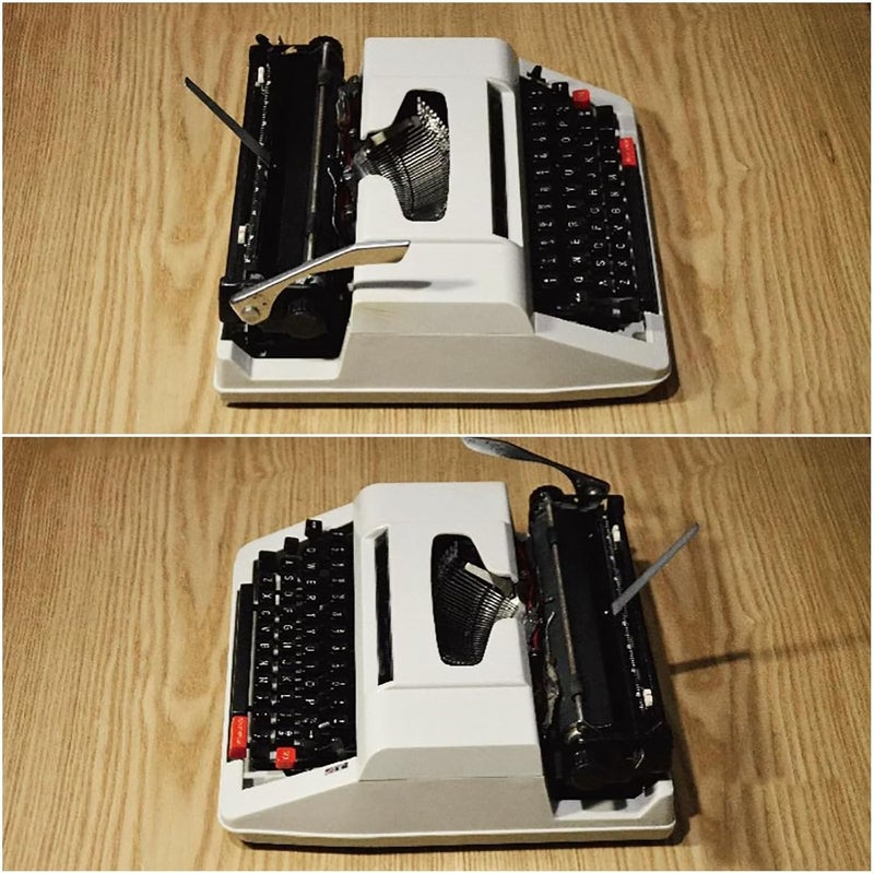 Manual Traditional Typewriter,Retro Style Manual Typewriter,Great for Creative Writing,Note Taking,Letter Writing,Writer's Literary Vintage Collection Gift,Very Portable - Image 4