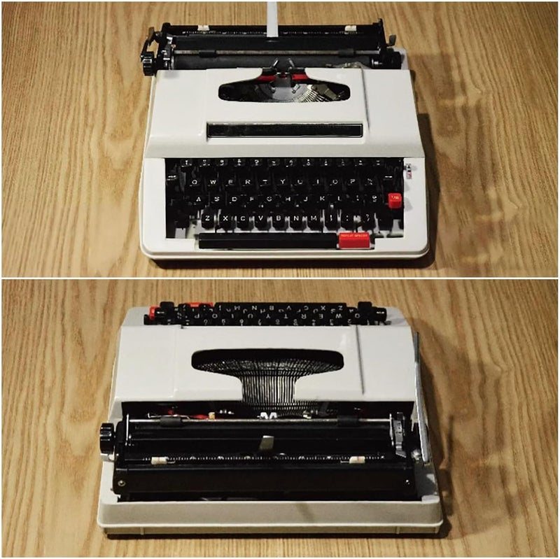 Manual Traditional Typewriter,Retro Style Manual Typewriter,Great for Creative Writing,Note Taking,Letter Writing,Writer's Literary Vintage Collection Gift,Very Portable - Image 3