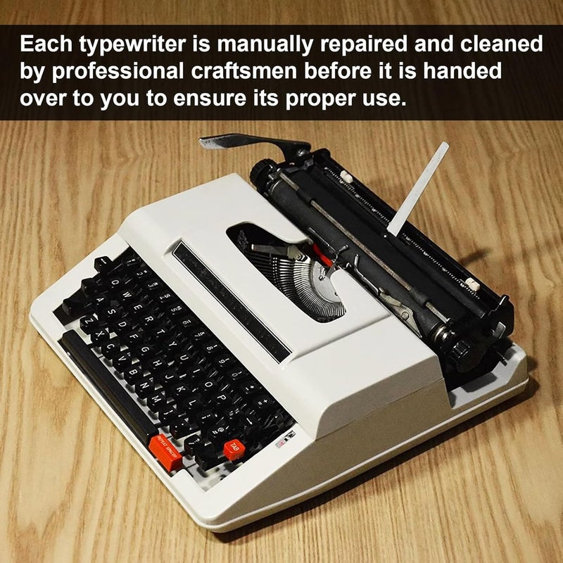 Manual Traditional Typewriter,Retro Style Manual Typewriter,Great for Creative Writing,Note Taking,Letter Writing,Writer's Literary Vintage Collection Gift,Very Portable - Image 5