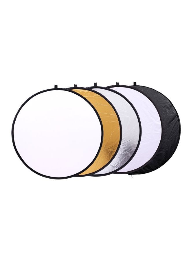 FESTNIGHT 32 Inch 5-in-1 Multi Reflector Clear Black Gold with Carry Bag Photography Lighting Outdoor Studio Accessories - Image 1
