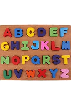 Generic ABC wooden Puzzle Letters Plates Education toys for kids by Play2Learn-multi size (Capital letters)