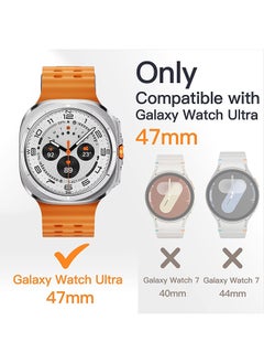 O Ozone Pack of 2 Compatible with Samsung Galaxy Watch Ultra Case 47mm, Hard Bumper Case with Built-in Tempered Glass HD Full Protective Cover for Galaxy Watch 7 Ultra Accessories for Men Women - Clear  - Image 2