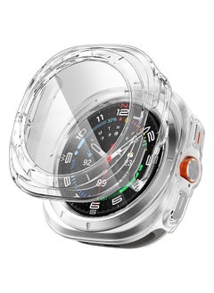 O Ozone Pack of 2 Compatible with Samsung Galaxy Watch Ultra Case 47mm, Hard Bumper Case with Built-in Tempered Glass HD Full Protective Cover for Galaxy Watch 7 Ultra Accessories for Men Women - Clear  - Image 1