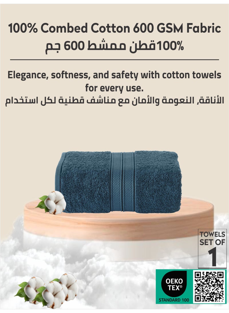 Donetella Premium 100 % Combed Cotton 1-Pcs Bath Sheet (85 X 172 CM) 600 GSM Large Towel, Highly Absorbent, Quick Dry,Best Towel for Bathroom, Spa And Hotel - Image 3