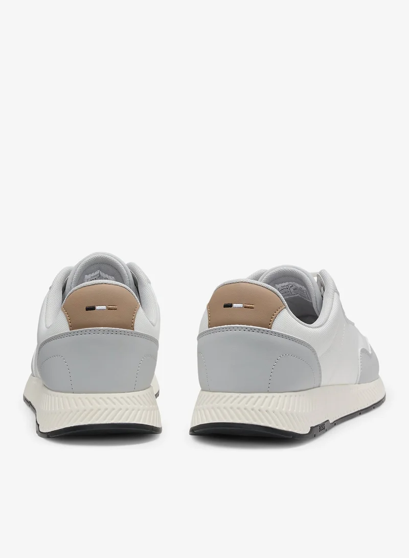 BOSS Low-top trainers with textured uppers