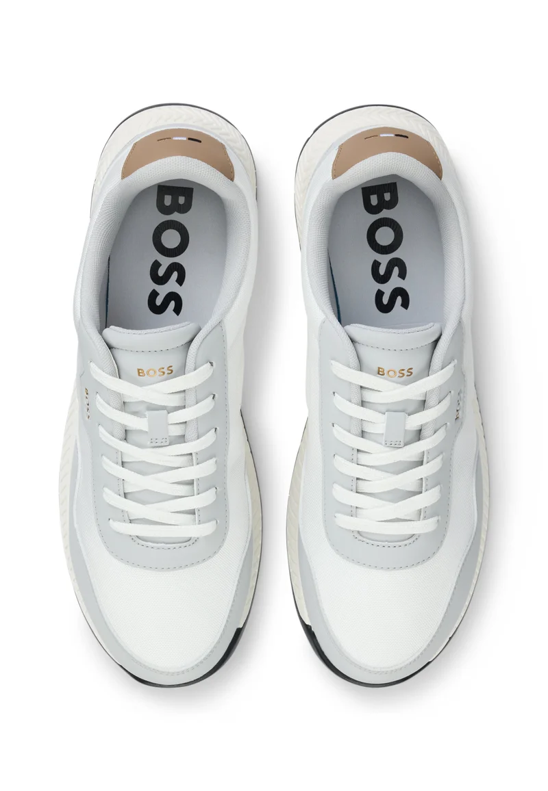 BOSS Low-top trainers with textured uppers