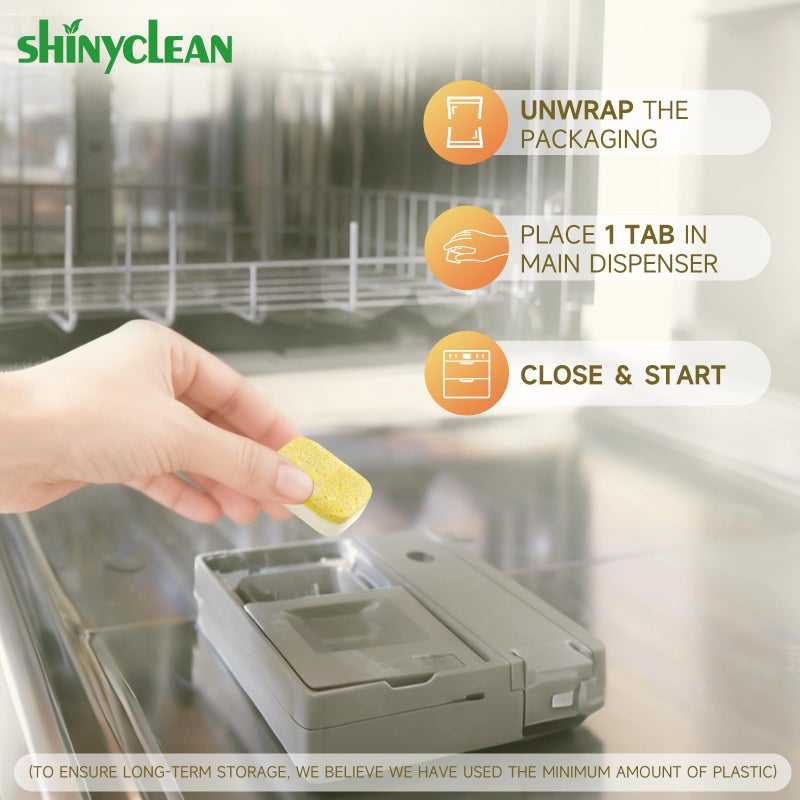 Shinyclean Heavy Duty Dishwasher Cleaning Tablets 12 Pack - 1 Year Supply | Natural Dishwasher Cleaner and Deodorizer | Helps Remove Limescale, Hard Water & Odor | Septic Safe, All Brands Compatible - Image 5