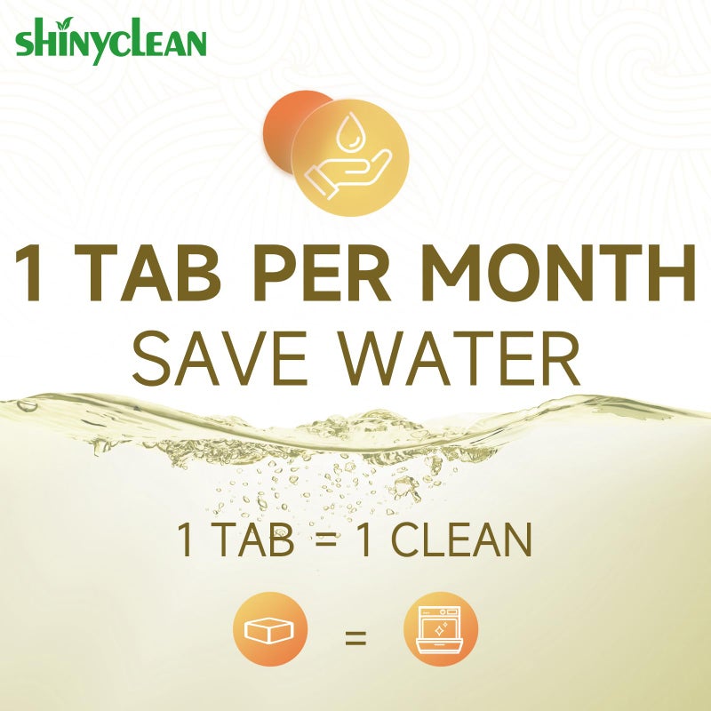 Shinyclean Heavy Duty Dishwasher Cleaning Tablets 12 Pack - 1 Year Supply | Natural Dishwasher Cleaner and Deodorizer | Helps Remove Limescale, Hard Water & Odor | Septic Safe, All Brands Compatible - Image 2