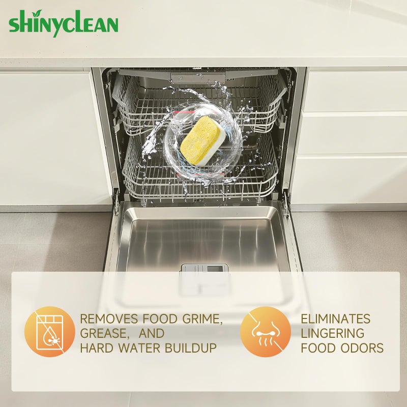Shinyclean Heavy Duty Dishwasher Cleaning Tablets 12 Pack - 1 Year Supply | Natural Dishwasher Cleaner and Deodorizer | Helps Remove Limescale, Hard Water & Odor | Septic Safe, All Brands Compatible - Image 4