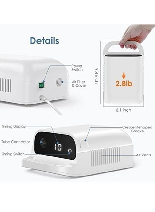 AMCARE Digital Nebulizer with Smart Digital Display Precise and Safe Respiratory Therapy in Your Home for Adults and Kids Low-Noise, Air Compression Nebulizer - Digital Technology for Respiratory Care - Image 4