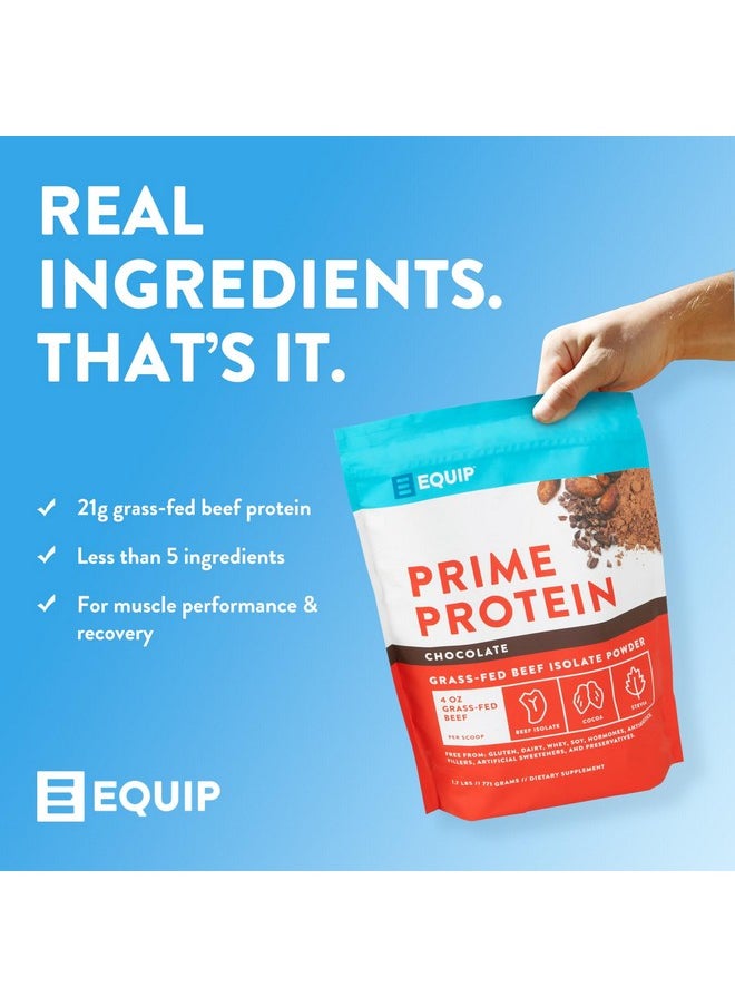 Equip Equip Foods Prime Protein Powder | Clean, Grass Fed Beef Protein Isolate | Carnivore Protein Powder | Paleo, Keto Friendly | Gluten, Dairy Free | Helps Build & Repair Tissue | 30 Servings, Chocolate  - Image 5