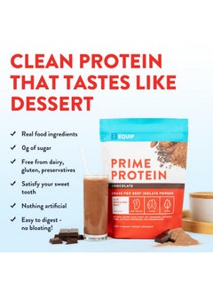 Equip Foods Prime Protein Powder | Clean, Grass Fed Beef Protein Isolate | Carnivore Protein Powder | Paleo, Keto Friendly | Gluten, Dairy Free | Helps Build & Repair Tissue | 30 Servings, Chocolate - pzsku/ZEEAC1CCBE5C52801C6E3Z/45/_/1740202595/21f7316c-f4b6-4c8e-b884-fcb017d22fd9