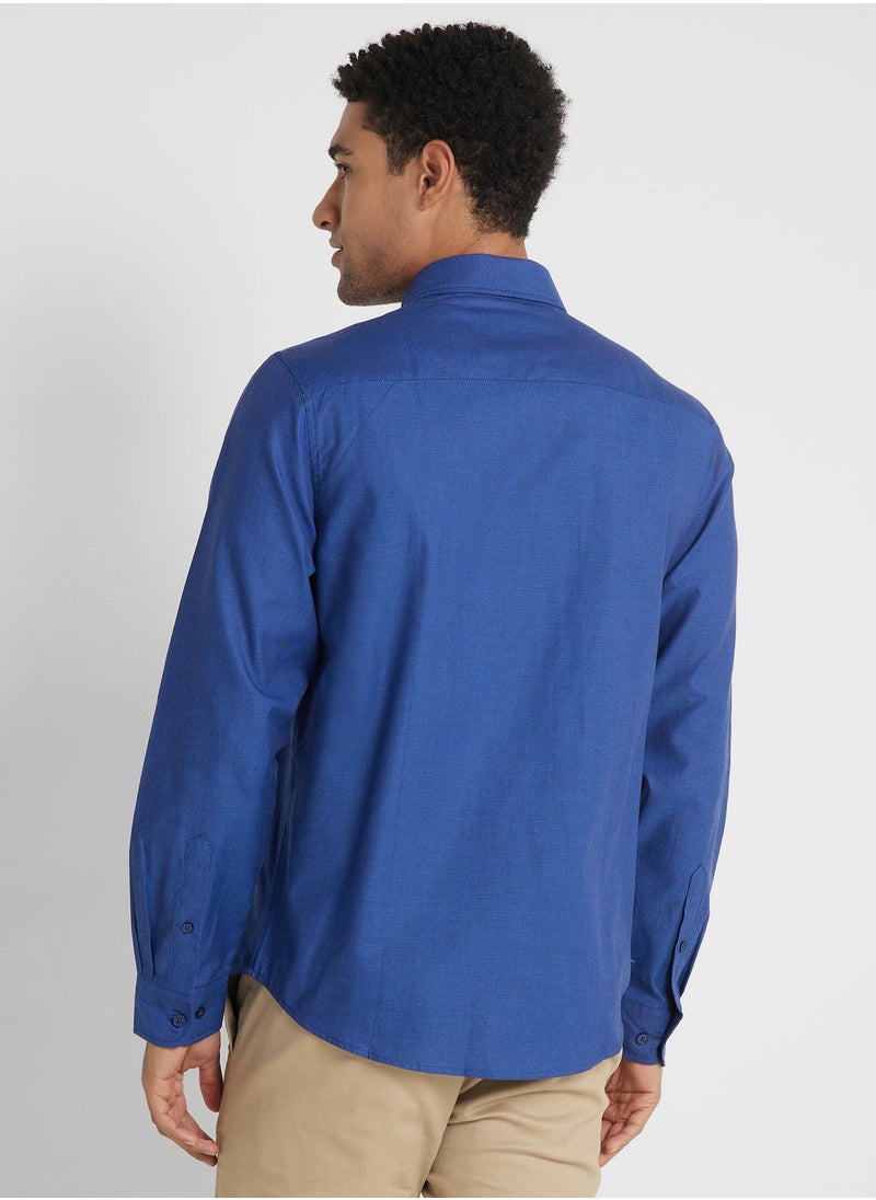 Robert Wood - Long Sleeve Oxford Shirt - Image 1
