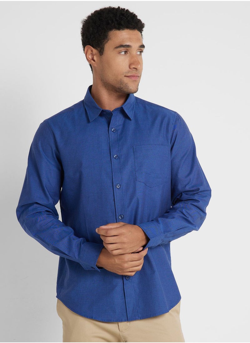 Robert Wood - Long Sleeve Oxford Shirt - Image 1