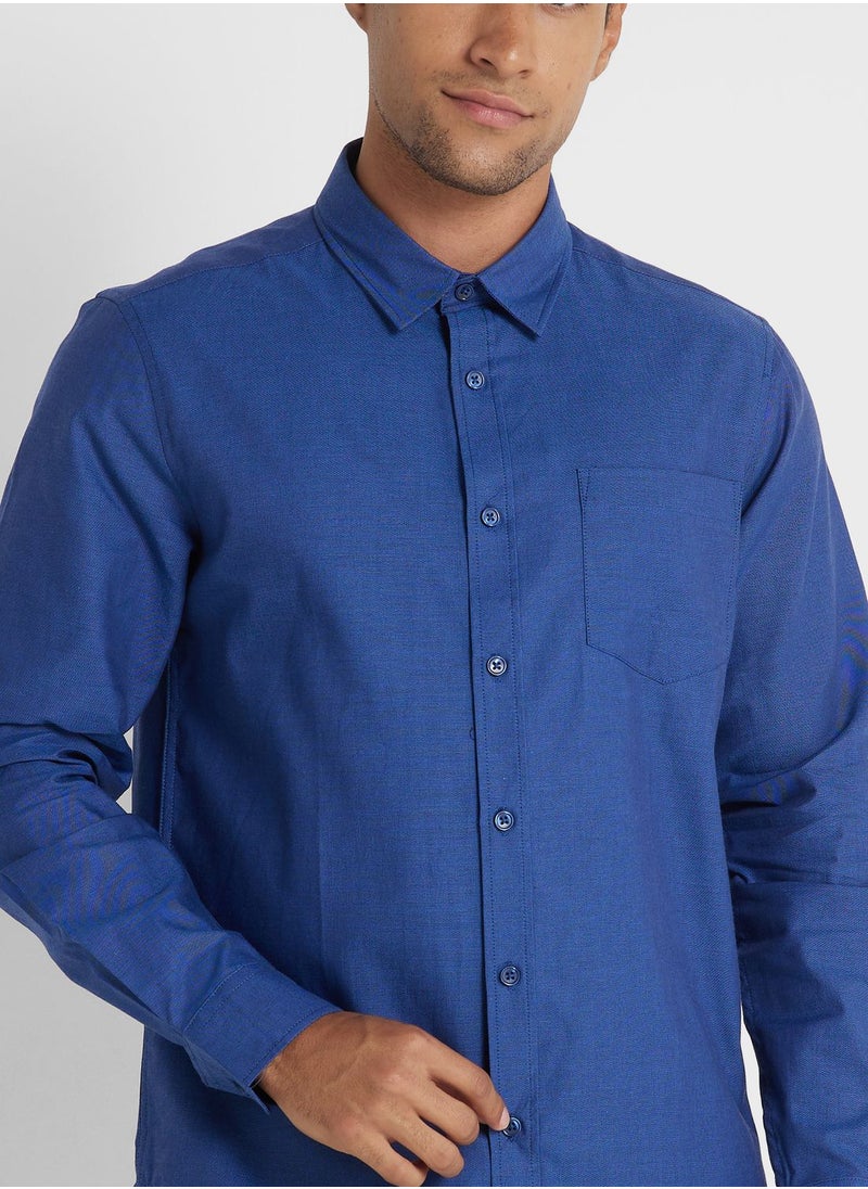 Robert Wood - Long Sleeve Oxford Shirt - Image 1
