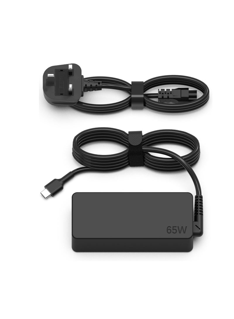 Terabyte Charger USB-C 65W for Lenovo Dell Samsung HP Chromebook Type C USB-C Series Laptop AC adapter - Image 1