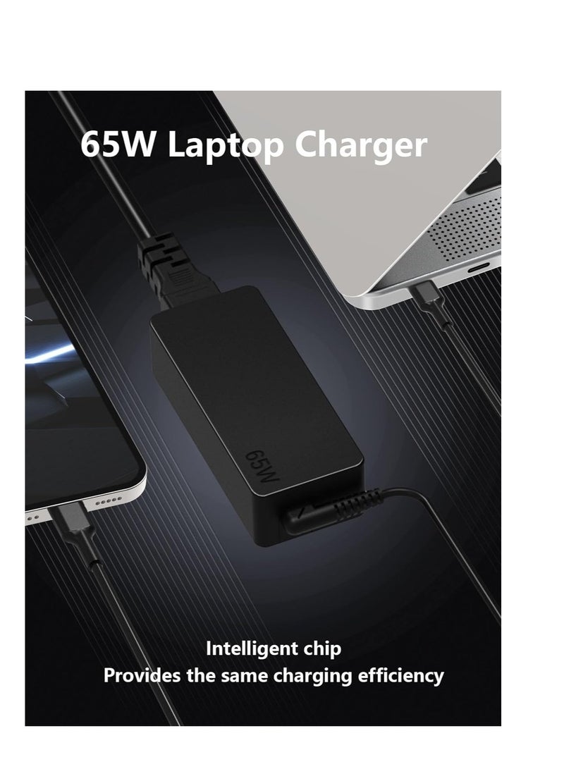 Terabyte Charger USB-C 65W for Lenovo Dell Samsung HP Chromebook Type C USB-C Series Laptop AC adapter - Image 2