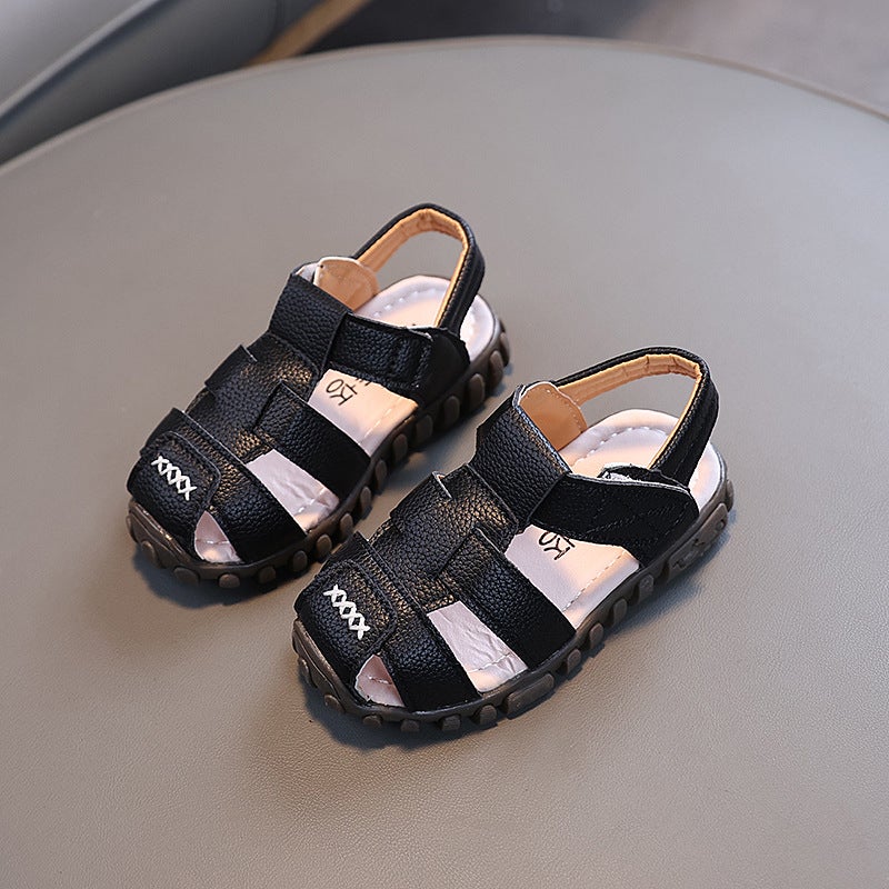 Boys Sandals 2025 Summer Casual Shoes Korean Style Beach Shoes Toe Anti-Kick Shoes Baby Soft Sole Toddler Shoes - Image 5