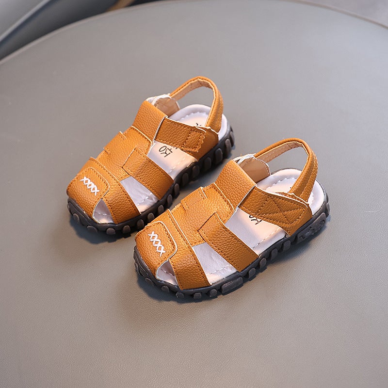 Boys Sandals 2025 Summer Casual Shoes Korean Style Beach Shoes Toe Anti-Kick Shoes Baby Soft Sole Toddler Shoes - Image 3