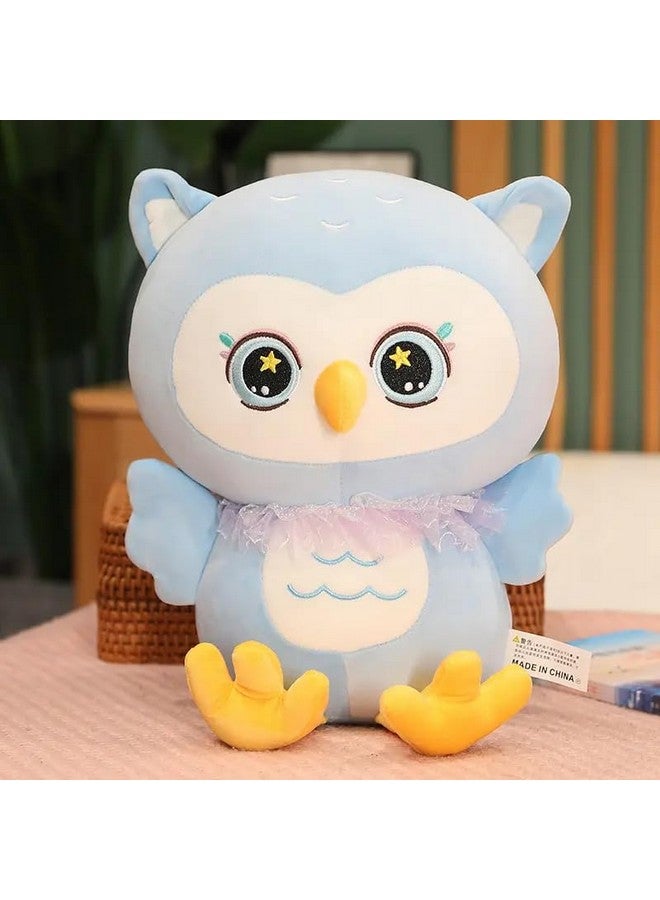 تيكلز لعبة حيوانات محشوة فائقة النعومة على شكل بومة إيلي للأطفال الأولاد والبنات هدية عيد ميلاد (اللون: أزرق؛ الحجم: 30 سم) - Image 1