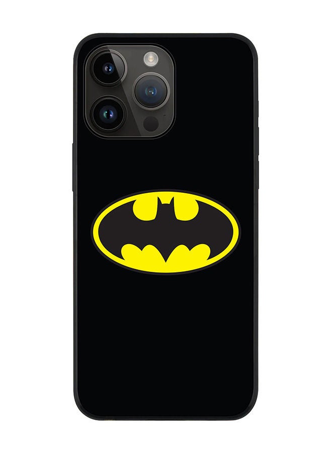 Stylizedd Rugged Black edge case for Apple iPhone 14 Pro Max Slim fit Soft Case Flexible Rubber Edges Anti Drop TPU Gel Thin Cover - The Bat - Image 1