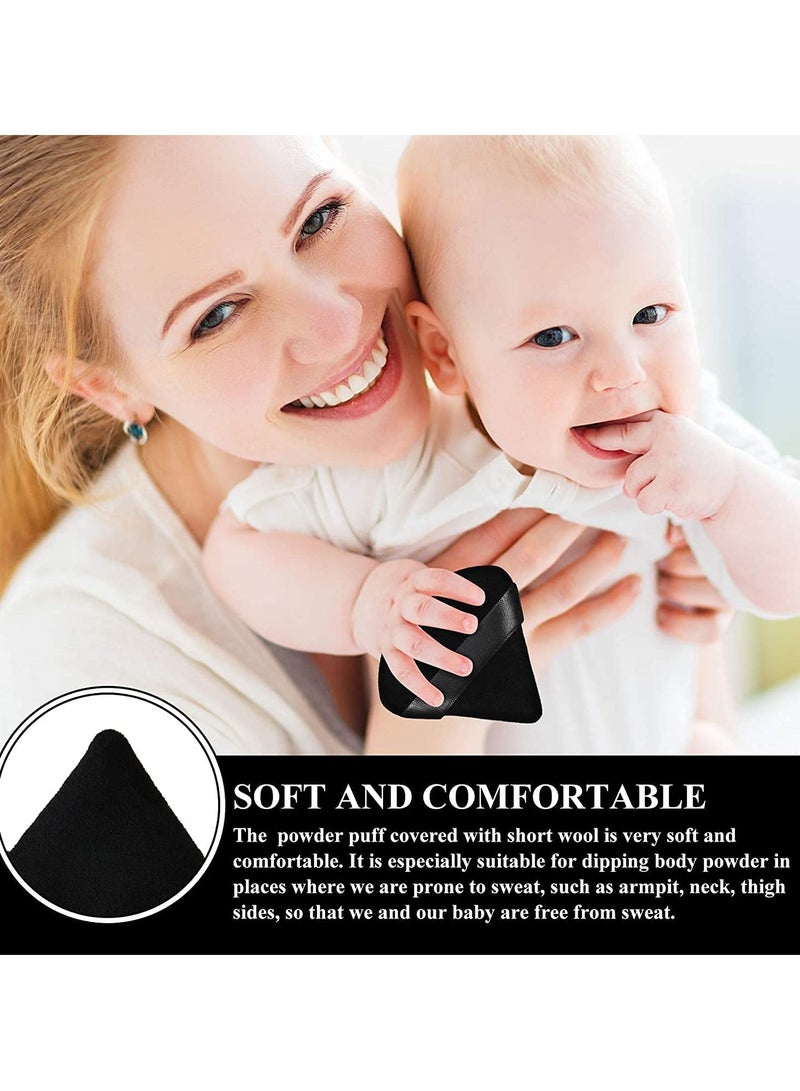 SOLARAE Pure Powder Puff, Face Triangle Soft Makeup Powder Puff, for Loose Powder Mineral Powder Body Powder Makeup Tool with Strap - Image 4