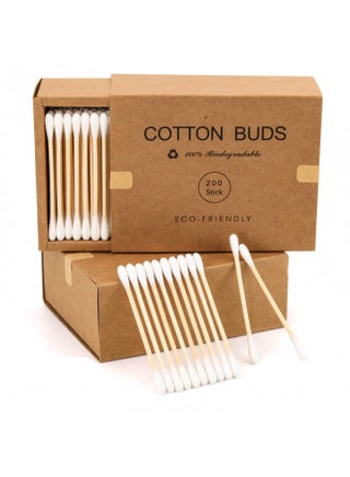 Bamboo Cotton Swabs 400 Count - Vegan Cotton Buds - Natural Wooden Ear Sticks With Double Tipped - Organic Cotton Swabs For Ear Wax Removal - pzsku/ZEEAC63910259C1FB9FBAZ/45/_/1728309563/a38a56c7-9a92-482d-bf2a-b31e4556d478