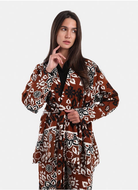 Open Front Kimono with Sleeves