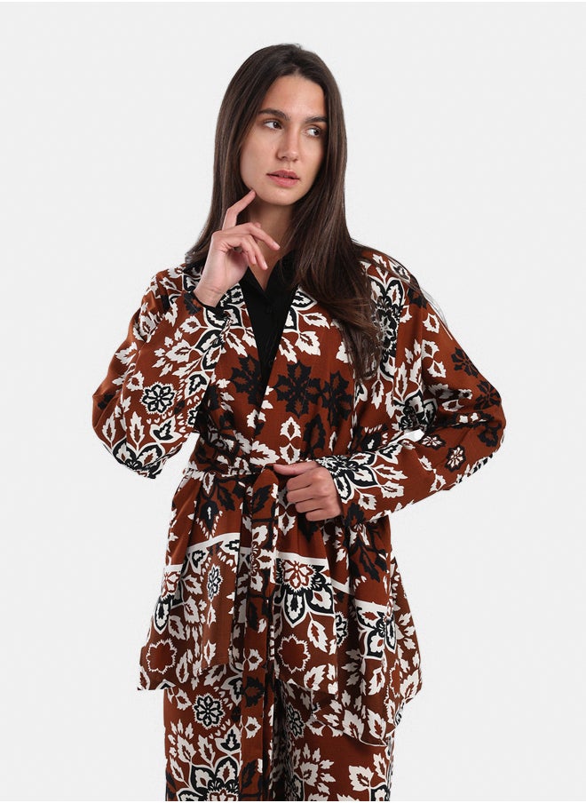 Open Front Kimono with Sleeves