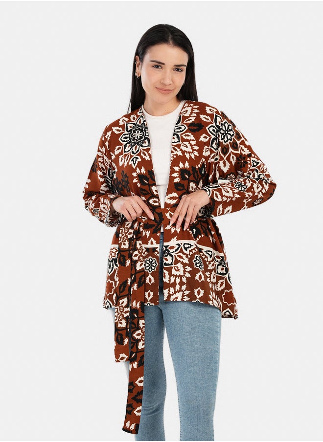 Open Front Kimono with Sleeves