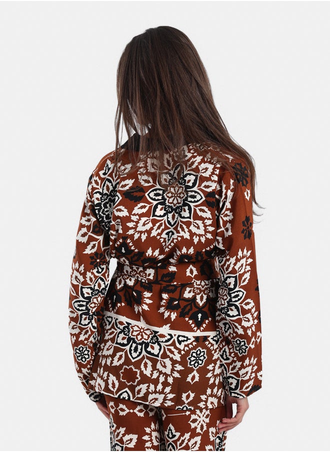 Open Front Kimono with Sleeves