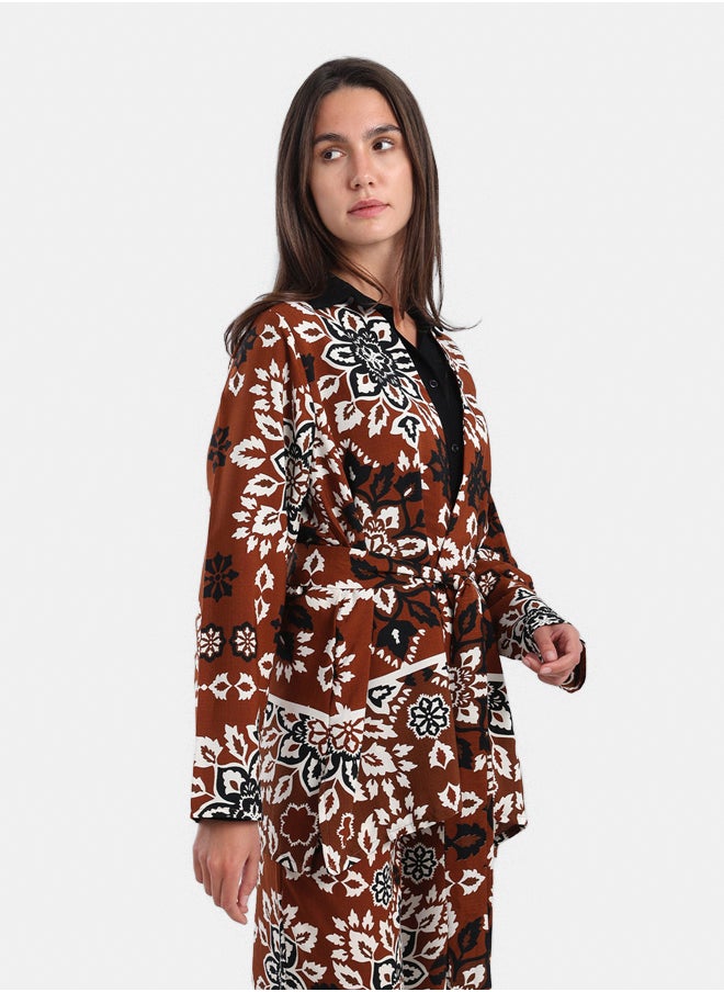 Open Front Kimono with Sleeves