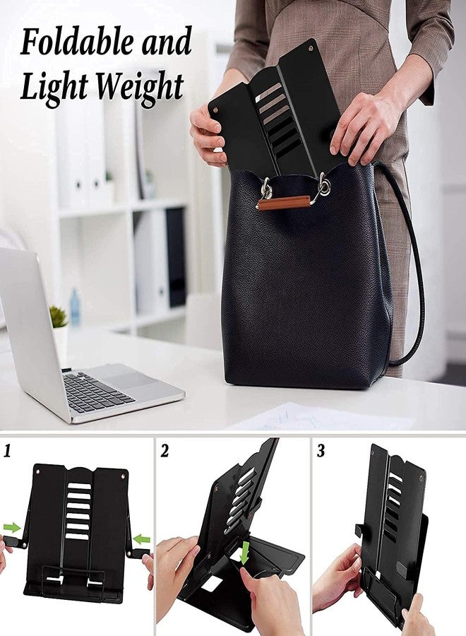 Zomify Recipe Book Stand – Adjustable Text or Recipe Book Holder – Stand for Display or Desk – Metal Cookbook Rest – Bound Document Holder – Space-Saving Design with 7 Angles - Image 5