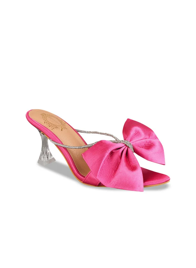 شوتوبيا Shoetopia Girls Embellished Velvet Party Block Heels