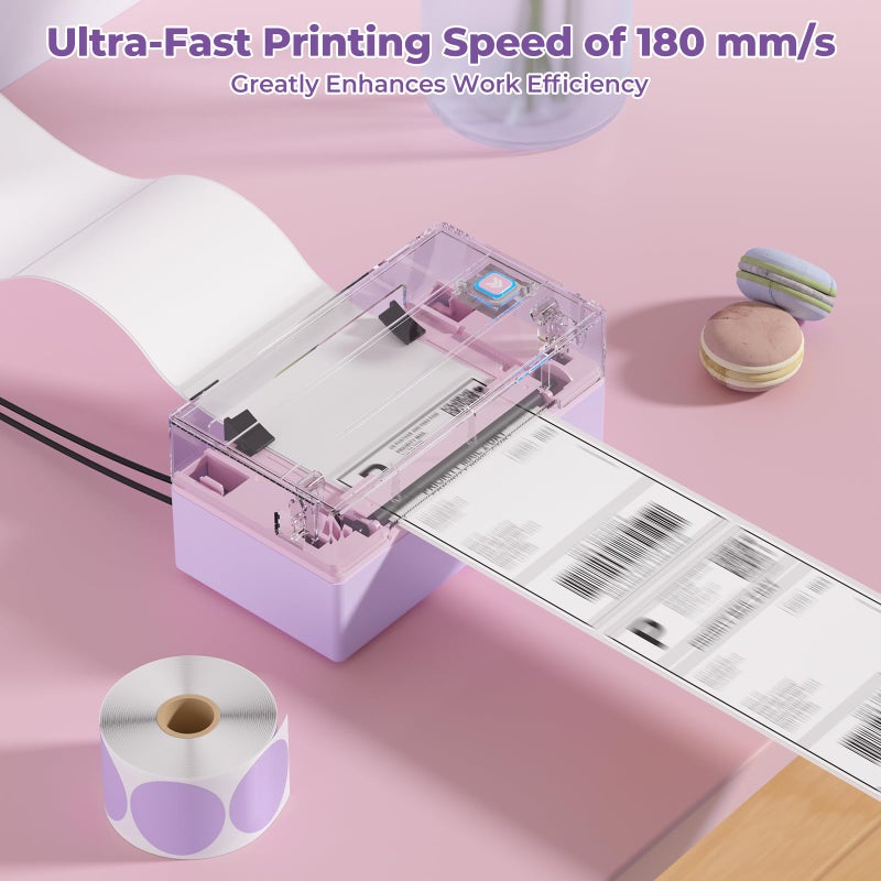 MUNBYN Bluetooth Thermal Label Printer, 130B Wireless 4x6 Shipping Label Printer for Shipping Packages Small Business Office or Home, Compatible with iPhone Android iPad Windows macOS Chrome Etsy eBay - Image 5