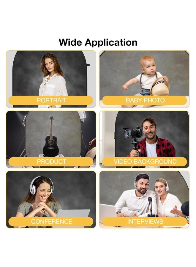 Kate 5x6.5ft Collapsible Backdrop Portrait Professional Double Sided Pop-up Photo Backdrop Abstract Photo Studio Prop - Image 5