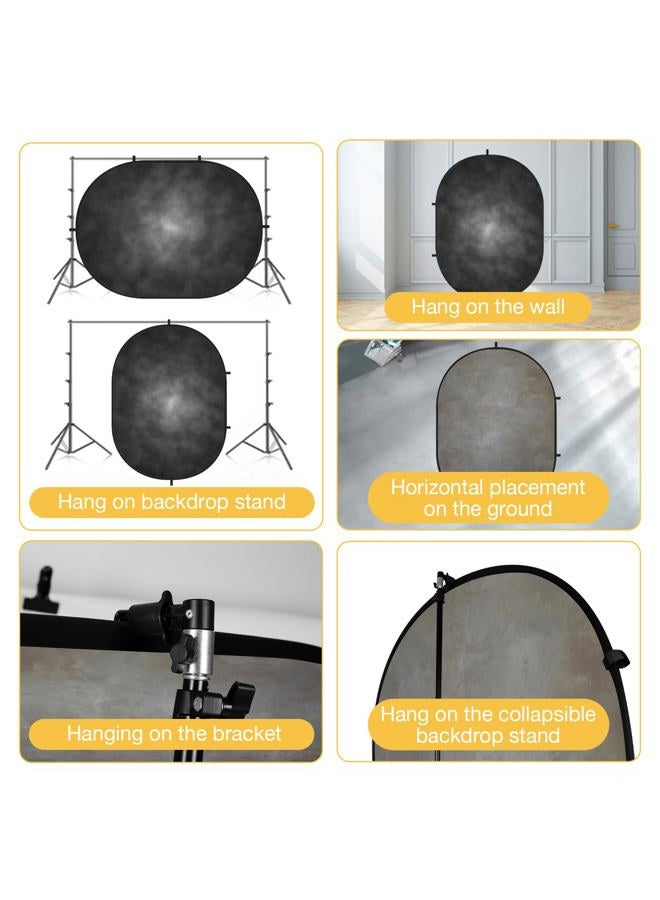 Kate 5x6.5ft Collapsible Backdrop Portrait Professional Double Sided Pop-up Photo Backdrop Abstract Photo Studio Prop - Image 4