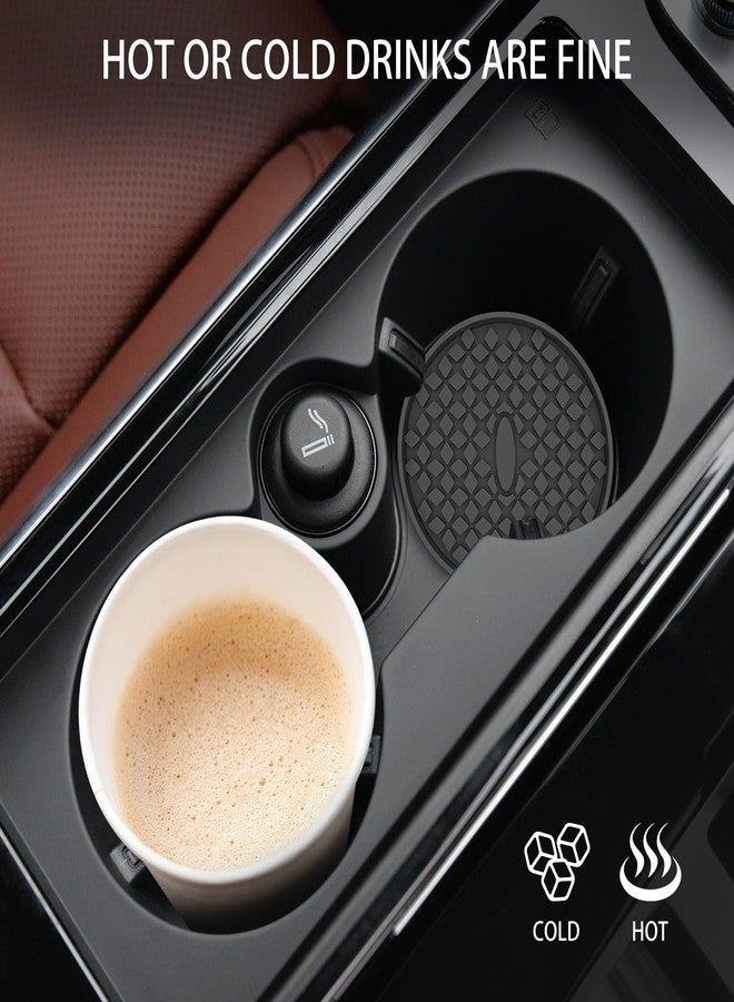 ME.FAN Car Cup Coasters [4 Pack] Silicone Car Coasters/Cup Mats for Cup - Universal Car Cup Holder Insert Coasters, Non-Slip Recessed Car Interior Accessories Black, MF-CC-GW-4Pack-BK - Image 5