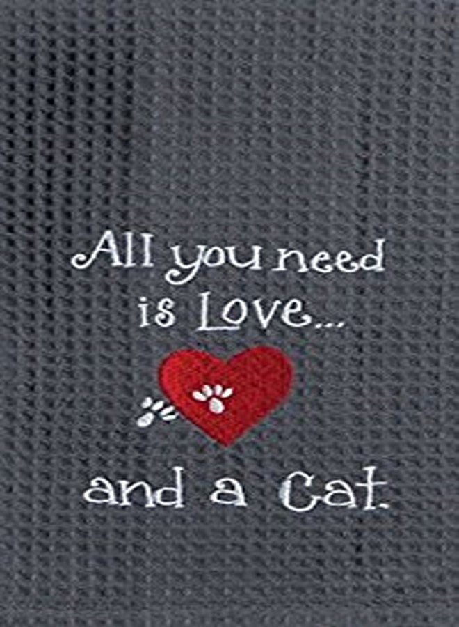 Kay Dee Designs Cat Lover Embroidered Towel Set - One Each You Had Me at Meow & Cat Love - Image 3