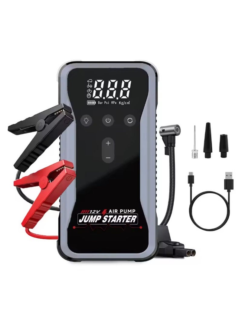 AGD Portable Car Jump Starter with Air Pump, Emergency LED Light, and Multiple Functions – Ideal for Road Trips - Image 1