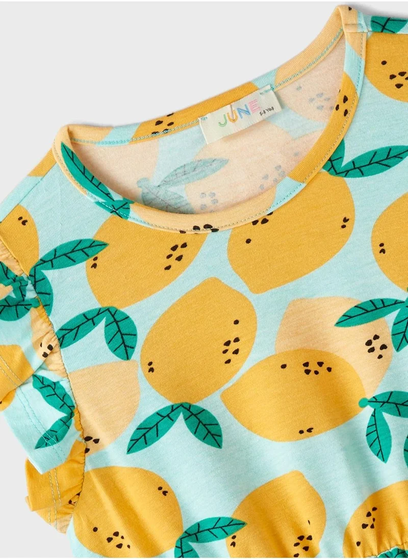 JUNE Kids Fruit Patterned Dress