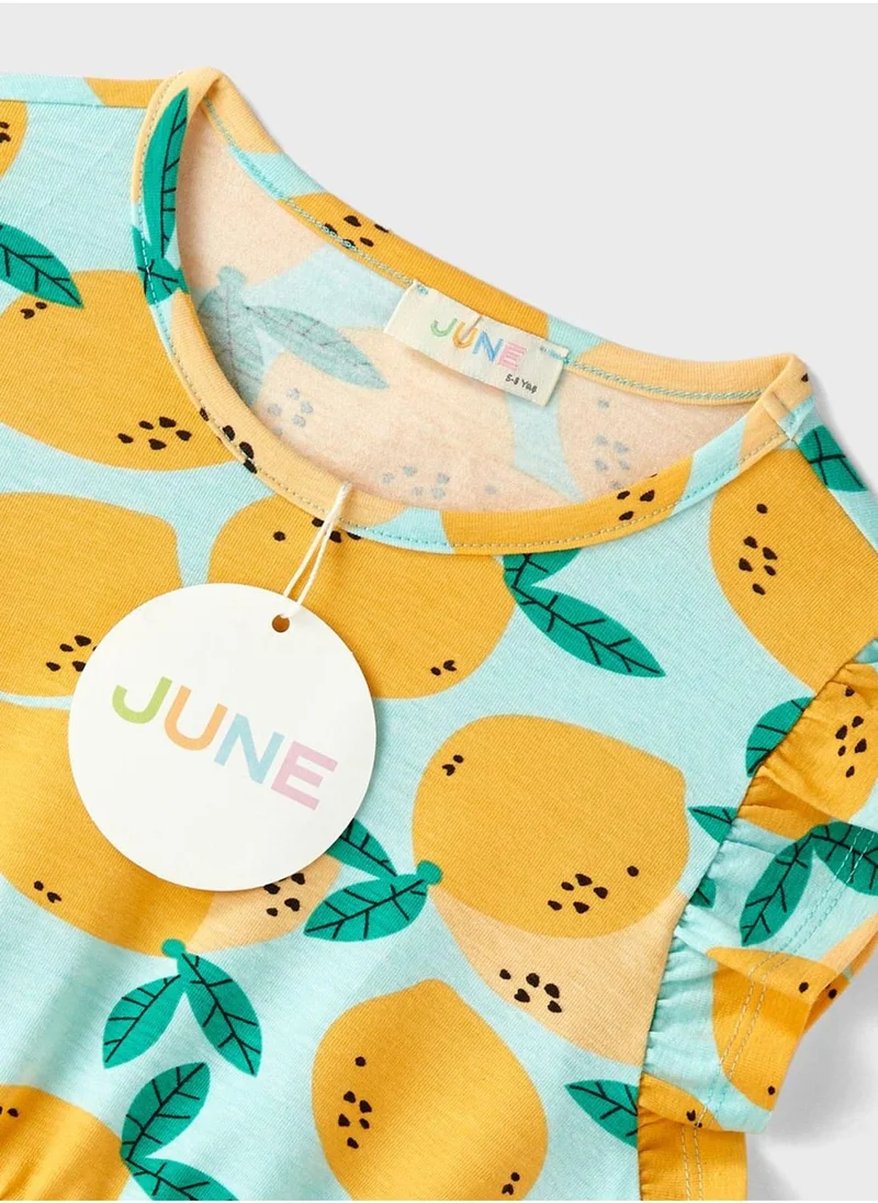 JUNE Kids Fruit Patterned Dress