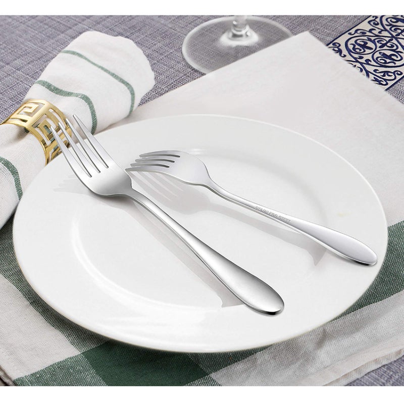 LIANYU Silverware Set 20-Piece, Stainless Steel Flatware Utensils Set Service for 4, Simple Look, Modern Design, Dishwasher Safe - Image 5