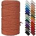 NOANTA Reddish Brown Macrame Cord 4mm x 109yards Colored Macrame Rope Cotton Cord Macrame Yarn Colorful Cotton Craft Cord for Wall Hanging Plant Hangers Crafts Knitting - Image 2