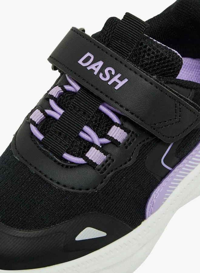 Dash BLACK Girls Colourblock Hook & Loop School Sports Shoes for Women | Best Price UAE
