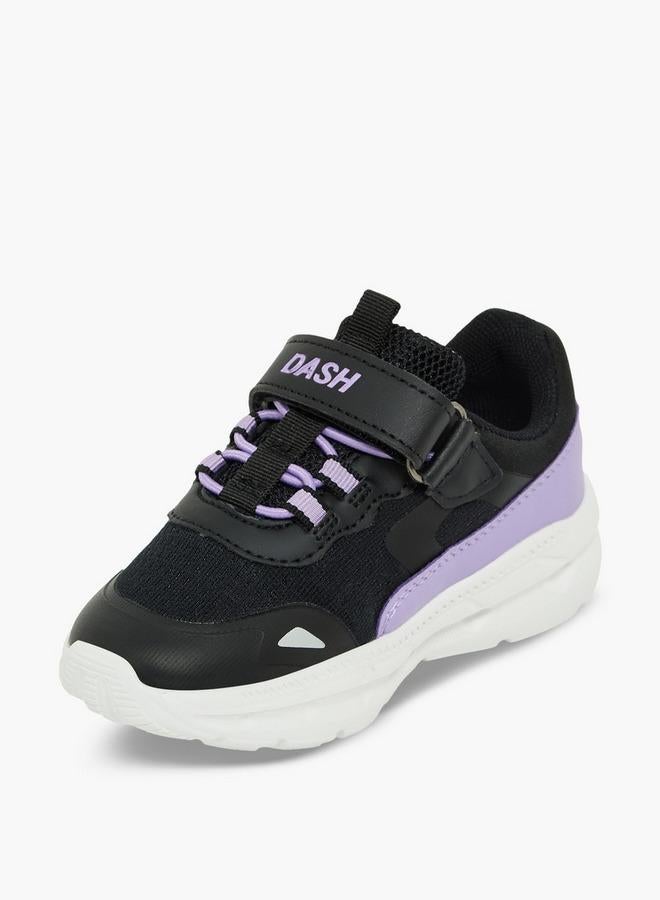 Dash Girls Colourblock Hook & Loop School Sports Shoes - Image 4